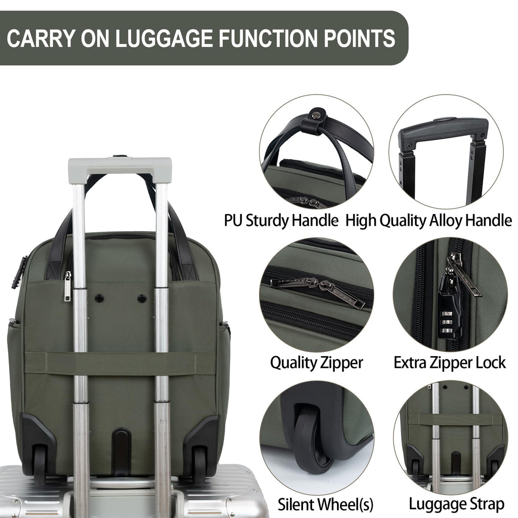 EMPSIGN 16 Wheeled Underseat Travel Bag -  by Handbags Specialist Headquarter | Available at Handbags Specialist Headquarter