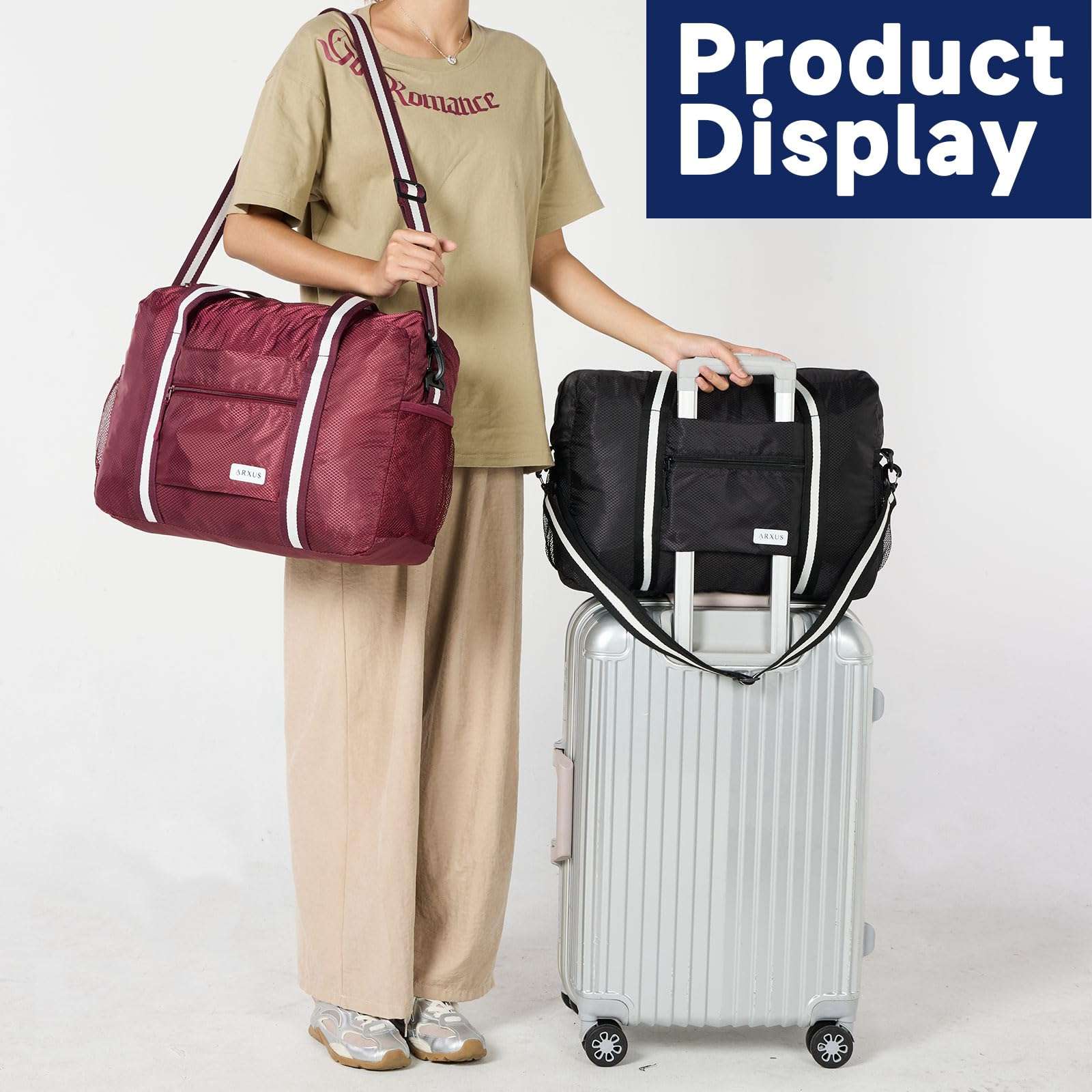 TravelLite Foldable Waterproof Duffle Tote Bag - Luggage Travel Bags by Handbags Specialist Headquarter | Available at Handbags Specialist Headquarter