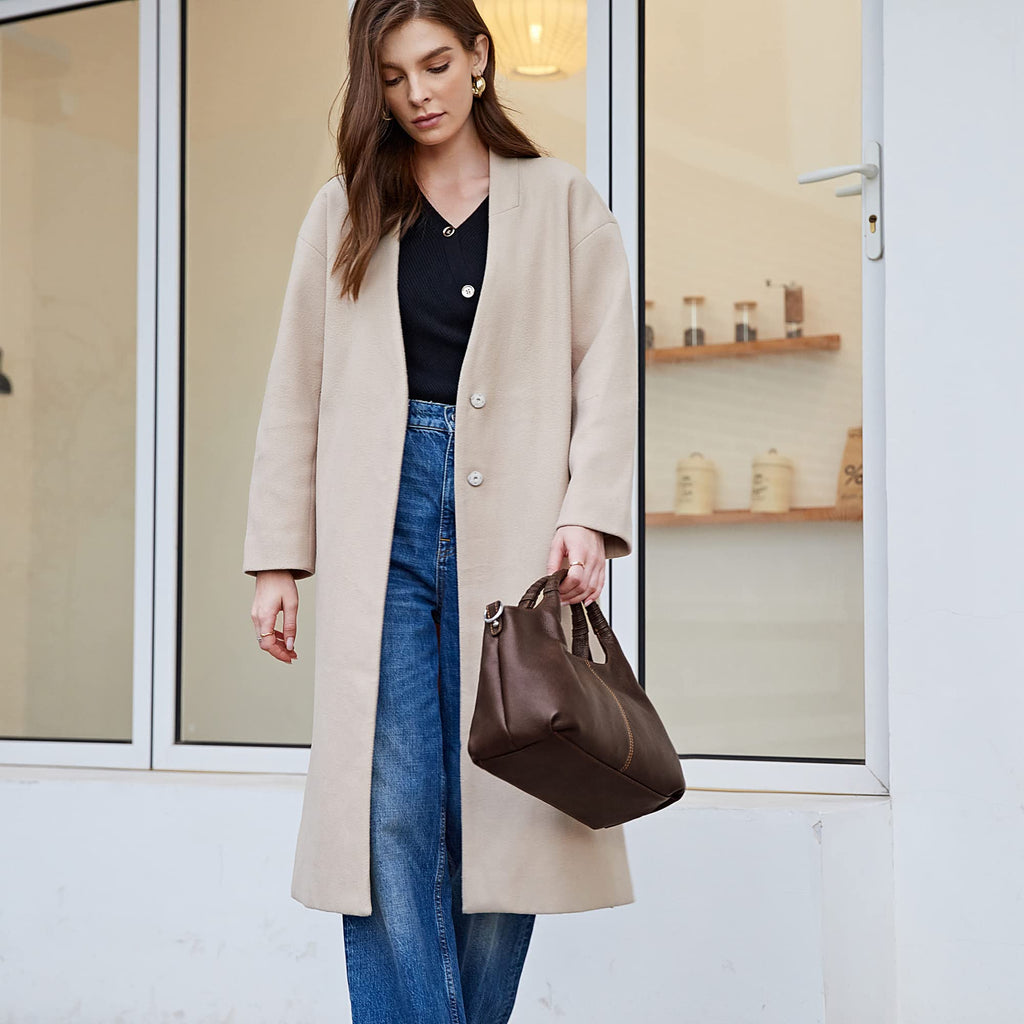 Iswee Luxe Leather Women's Medium Shoulder Tote - Handbags by Handbags Specialist Headquarter | Available at Handbags Specialist Headquarter