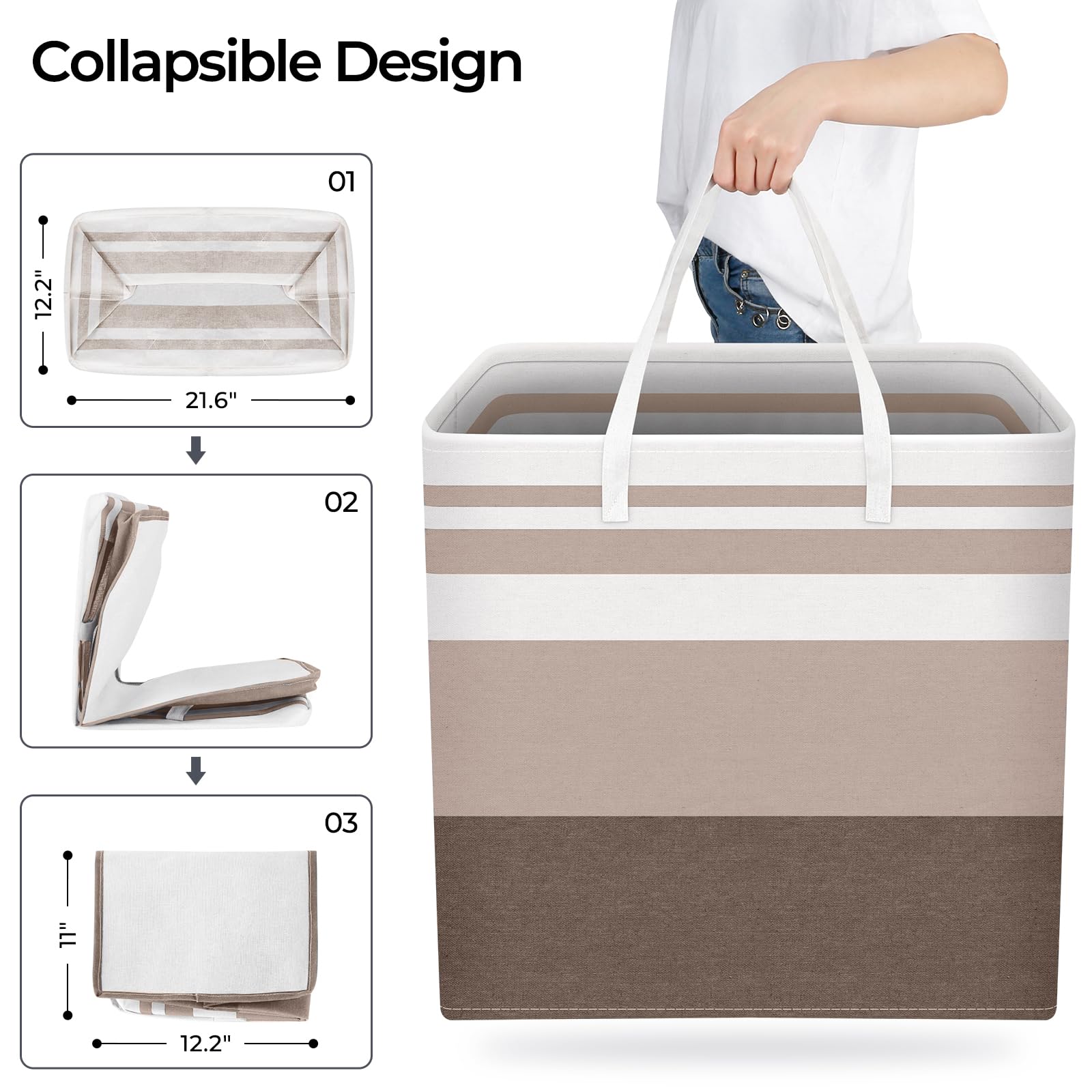 HomeHacks Duo Waterproof Laundry Baskets - Laundry Baskets by Handbags Specialist Headquarter | Available at Handbags Specialist Headquarter