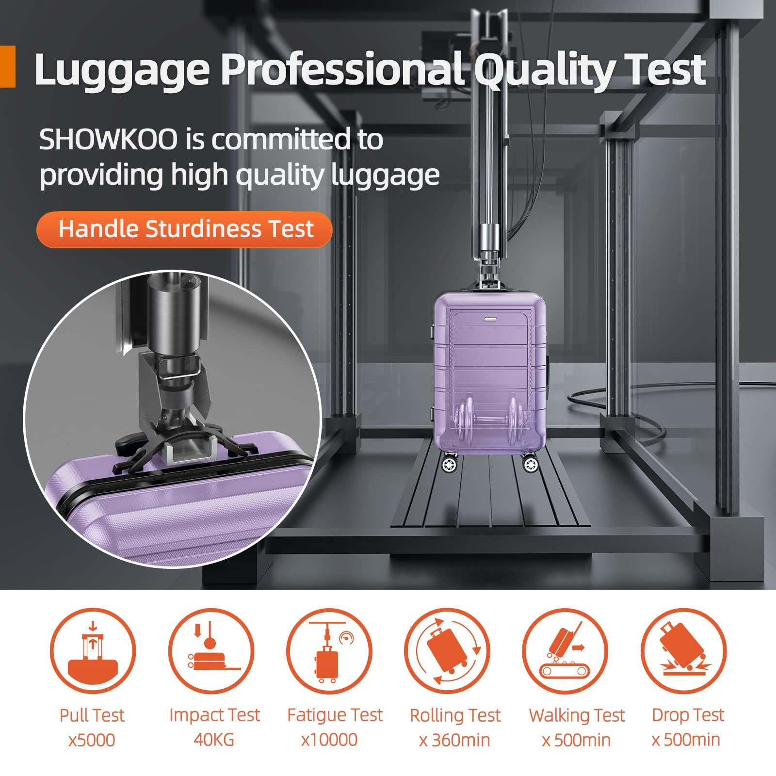 Expandable ShowKoo Suitcase - Durable & TSA Lock - Luggage Travel Bags by Handbags Specialist Headquarter | Available at Handbags Specialist Headquarter