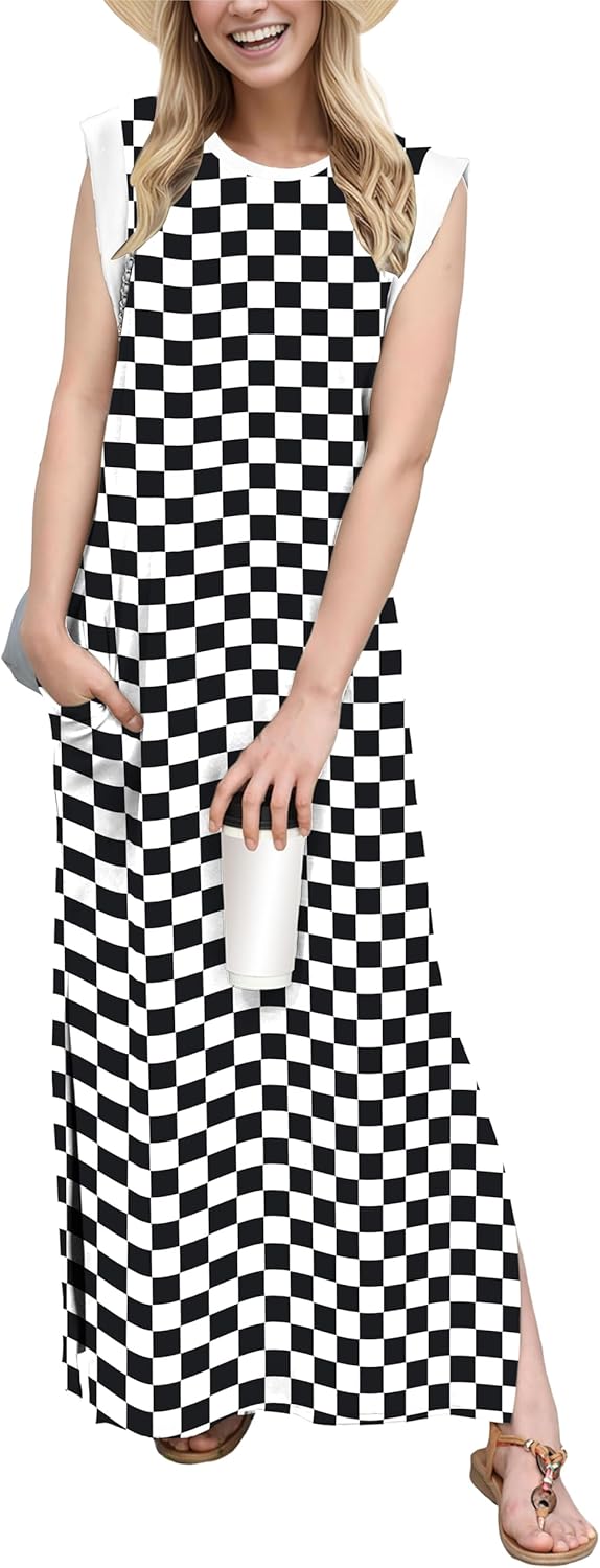 Women's Casual Maxi Dress with Pockets