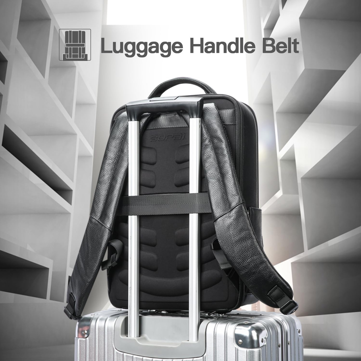 BOPai Executive Leather Backpack with USB Charging - Backpacks by Handbags Specialist Headquarter | Available at Handbags Specialist Headquarter