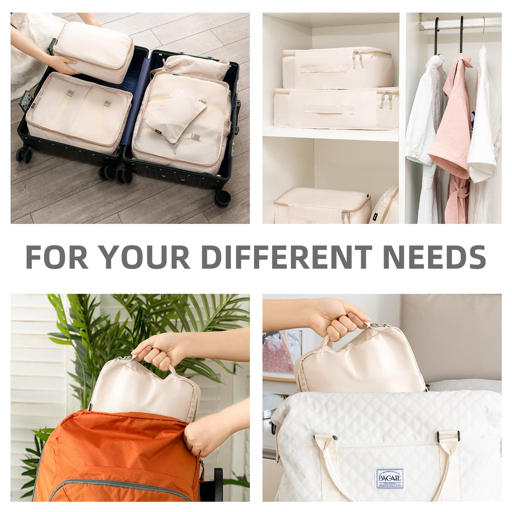 TravelMate 8-Piece Packing Cubes - Luggage Travel Bags by Handbags Specialist Headquarter | Available at Handbags Specialist Headquarter