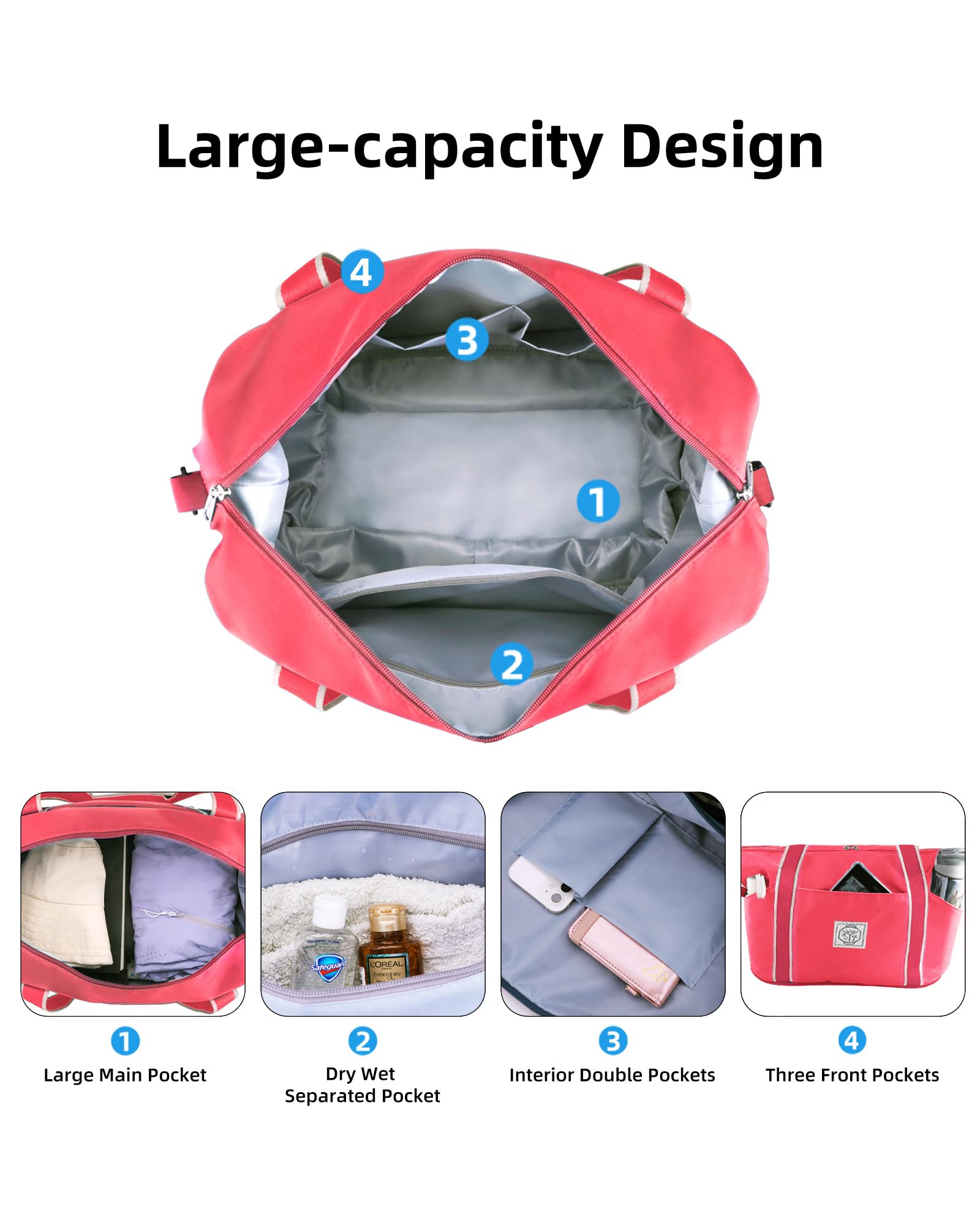 WALNEW Foldable Waterproof Travel Duffel Bag - Luggage Travel Bags by Handbags Specialist Headquarter | Available at Handbags Specialist Headquarter