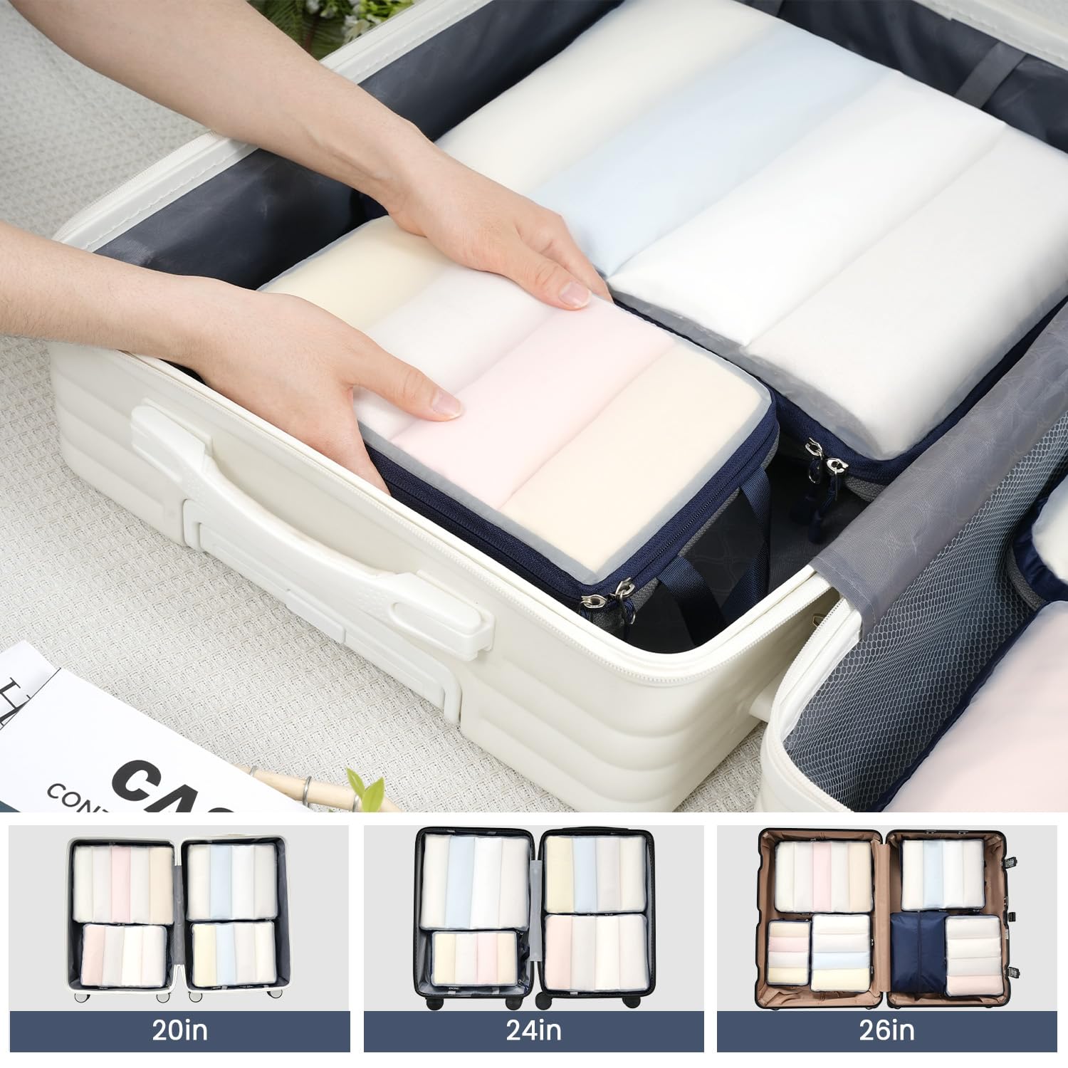 BAGAIL Travel Compression Cubes Set for Packing Ease -  by Handbags Specialist Headquarter | Available at Handbags Specialist Headquarter