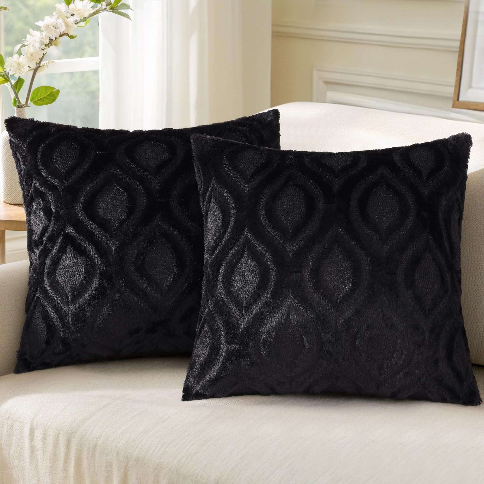 Farmhouse Faux Wool Pillow Covers - Decor by Handbags Specialist Headquarter | Available at Handbags Specialist Headquarter