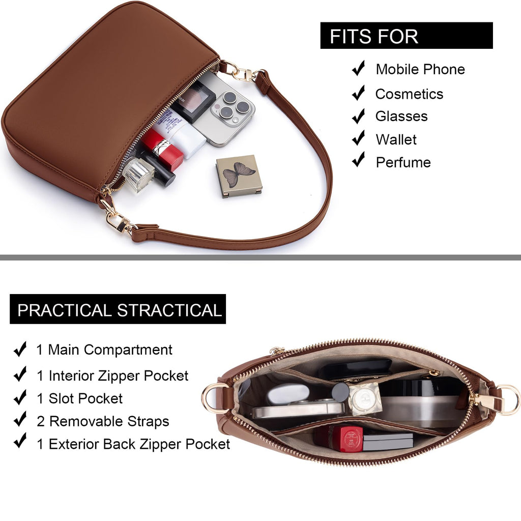 Retro Vegan Leather Shoulder Bag -  by Handbags Specialist Headquarter | Available at Handbags Specialist Headquarter