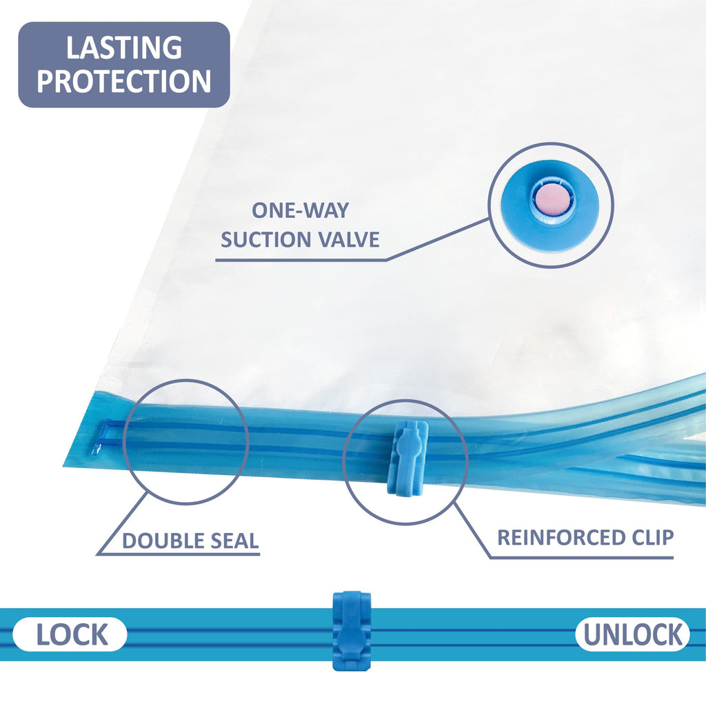 CozyVac Travel Bags with Pump - 6 Pack Space Savers -  by Handbags Specialist Headquarter | Available at Handbags Specialist Headquarter