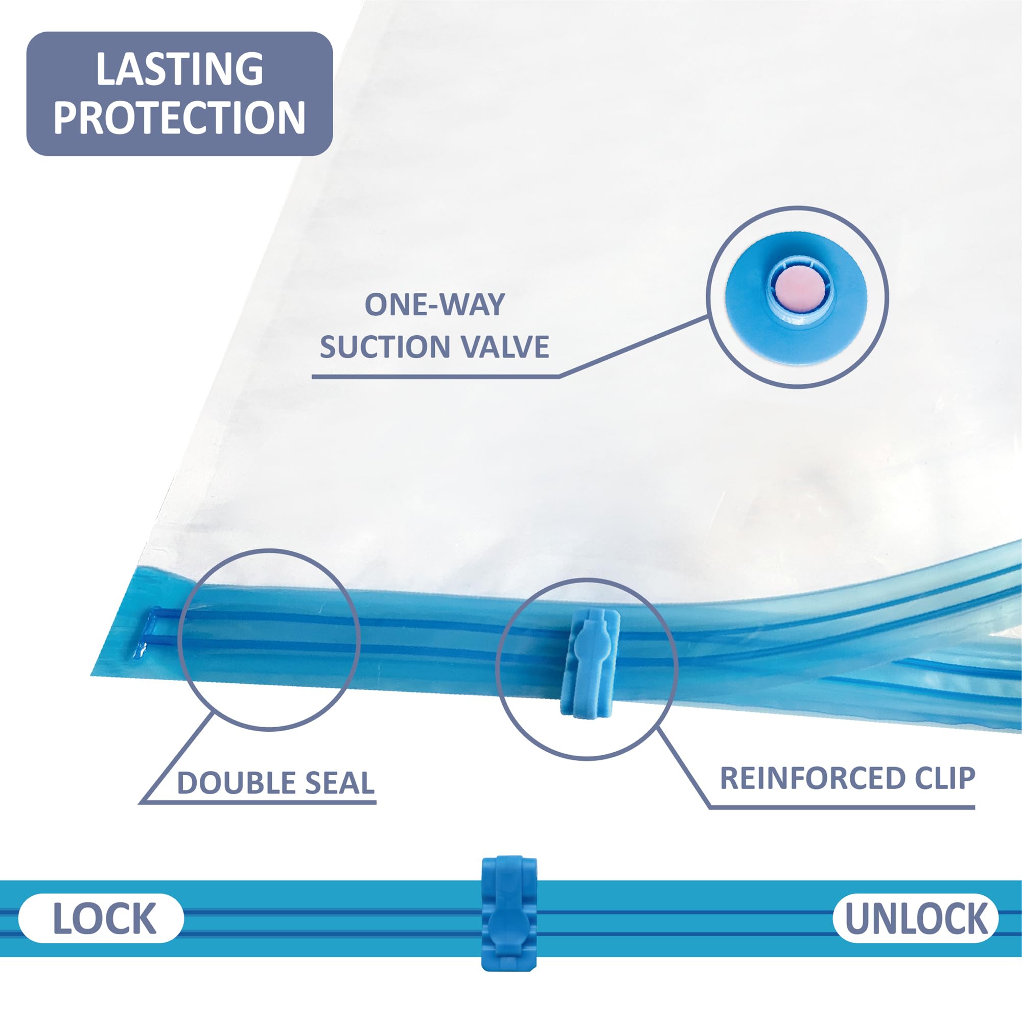 CozyVac Travel Bags with Pump - 6 Pack Space Savers -  by Handbags Specialist Headquarter | Available at Handbags Specialist Headquarter