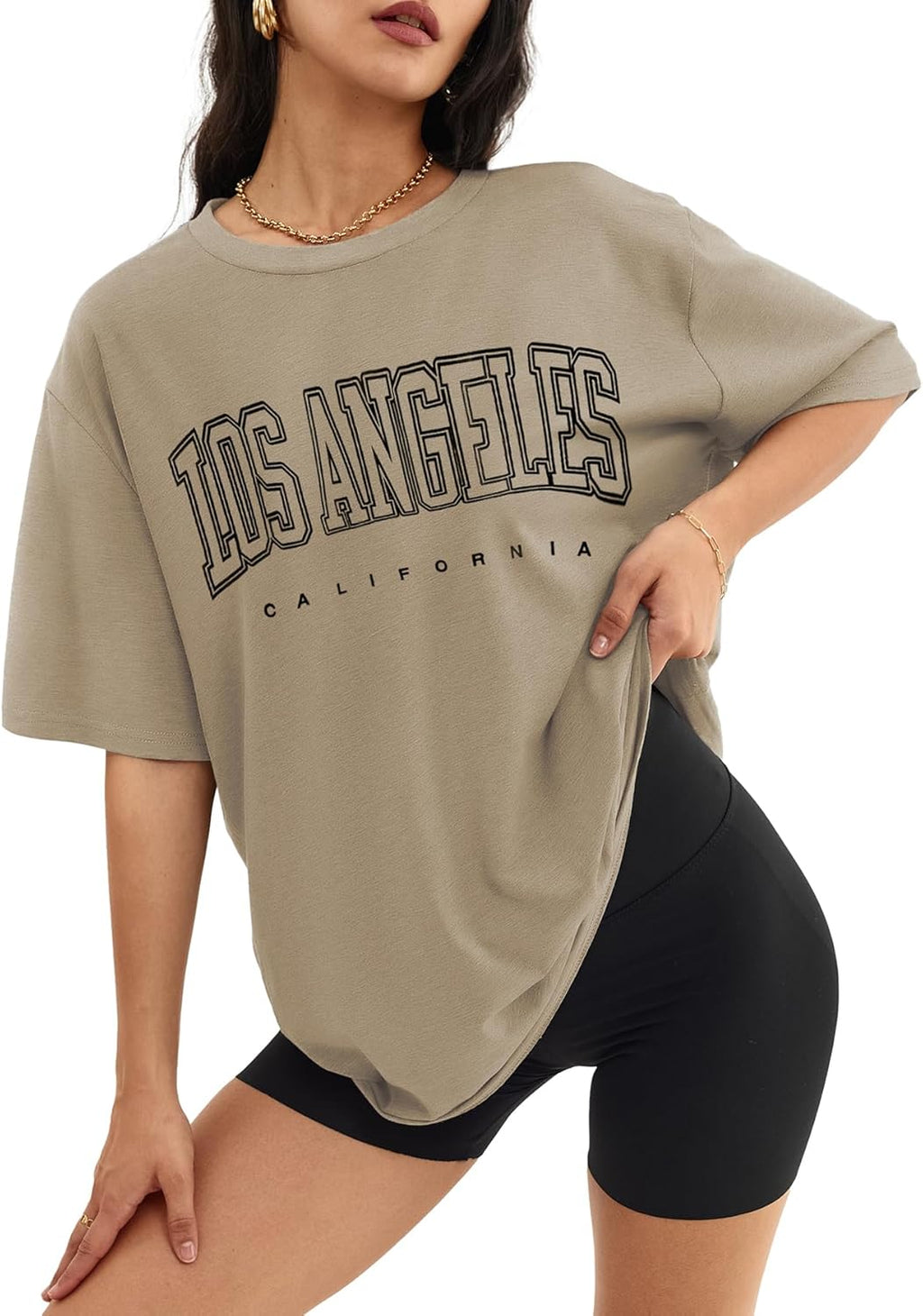 ATHMILE Women's Oversized Graphic Tee