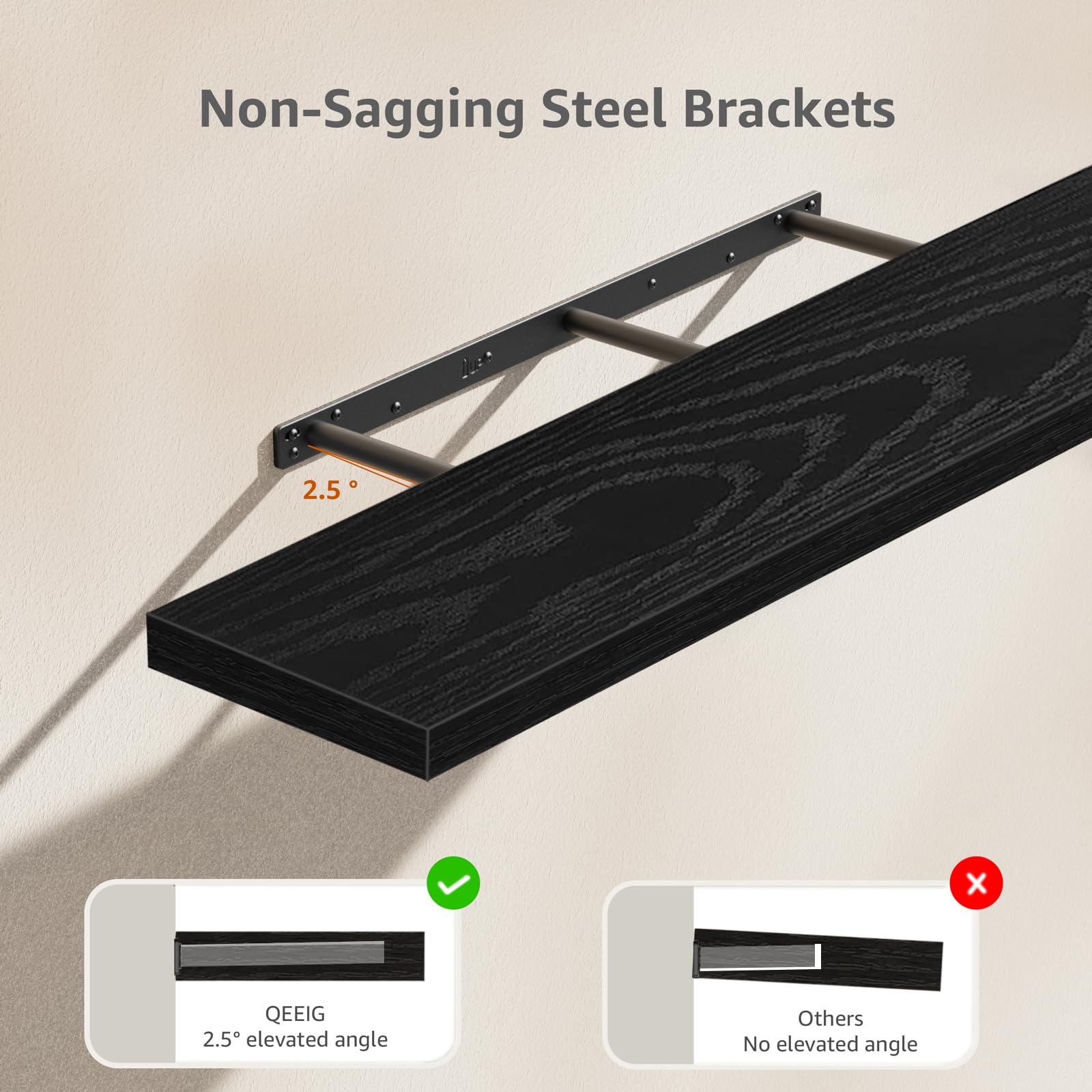 Rustic Farmhouse Shelves (008-40BN) - Decor by Handbags Specialist Headquarter | Available at Handbags Specialist Headquarter