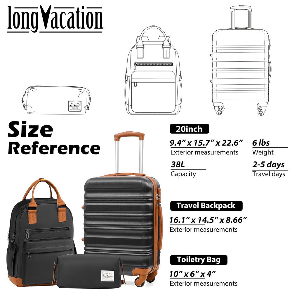 VoyagePro 6-Piece Hardshell Luggage Set - Luggage Travel Bags by Handbags Specialist Headquarter | Available at Handbags Specialist Headquarter