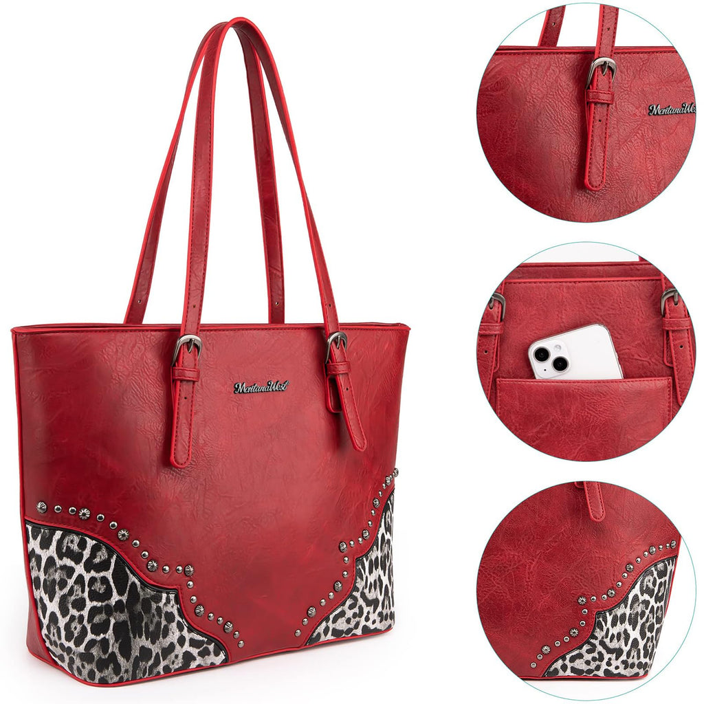 Leopard Luxe: Montana West 3pc Tote & Satchel Set