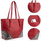 Leopard Luxe: Montana West 3pc Tote & Satchel Set