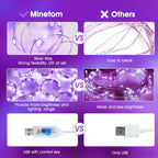 Minetom 300 LED Dimmable Fairy Curtain Lights - Decor by Handbags Specialist Headquarter | Available at Handbags Specialist Headquarter