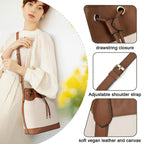 AFKOMST Chic Leather Bucket & Crossbody Bag Set -  by Handbags Specialist Headquarter | Available at Handbags Specialist Headquarter