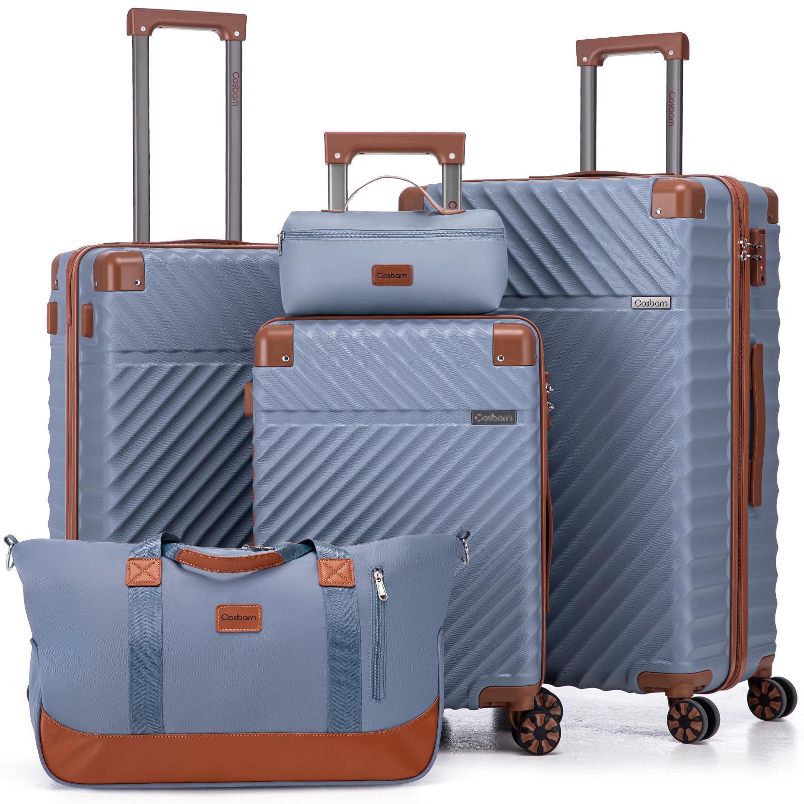 Cosbarn 5-Piece Hardshell Luggage Set - Dark Blue