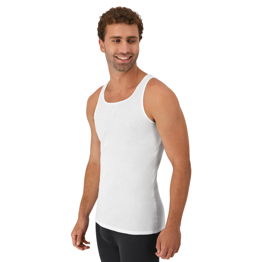 CoolFlex Men's Ribbed Tank Pack - White/Black/Gray