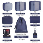 TravelMate 8-Piece Packing Cubes - Luggage Travel Bags by Handbags Specialist Headquarter | Available at Handbags Specialist Headquarter