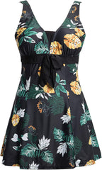 Plus Size Tummy Control Swimdress with Boyshorts