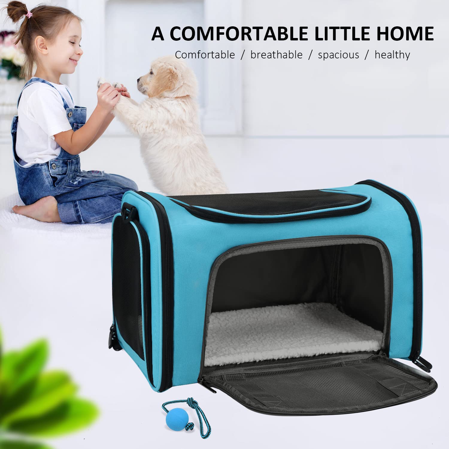 PawsVoyage: Grey TSA-Approved Pet Carrier (15lbs Max) -  by Handbags Specialist Headquarter | Available at Handbags Specialist Headquarter