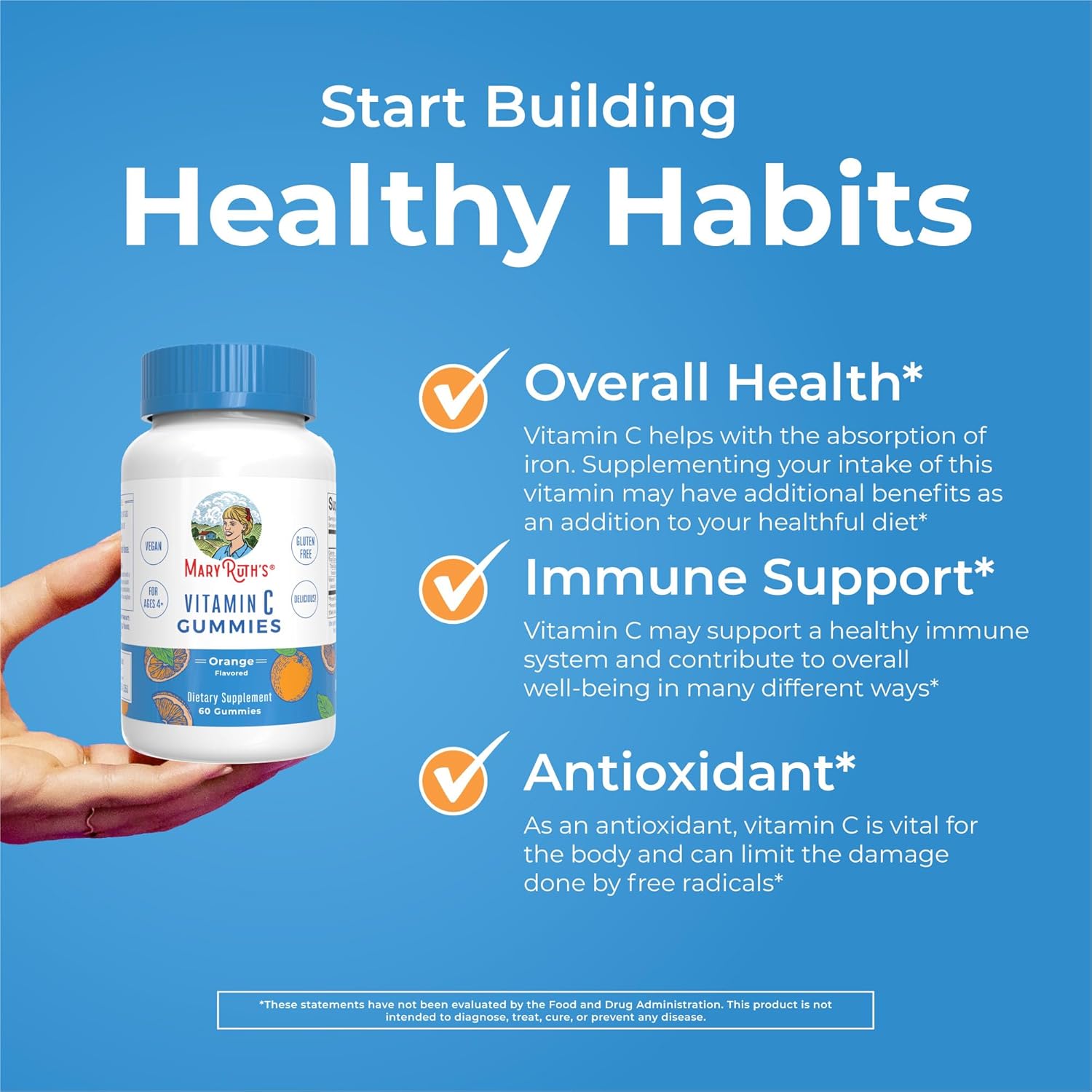 MaryRuth Vegan Vitamin C Gummy Immune Boost - Health Care by Handbags Specialist Headquarter | Available at Handbags Specialist Headquarter