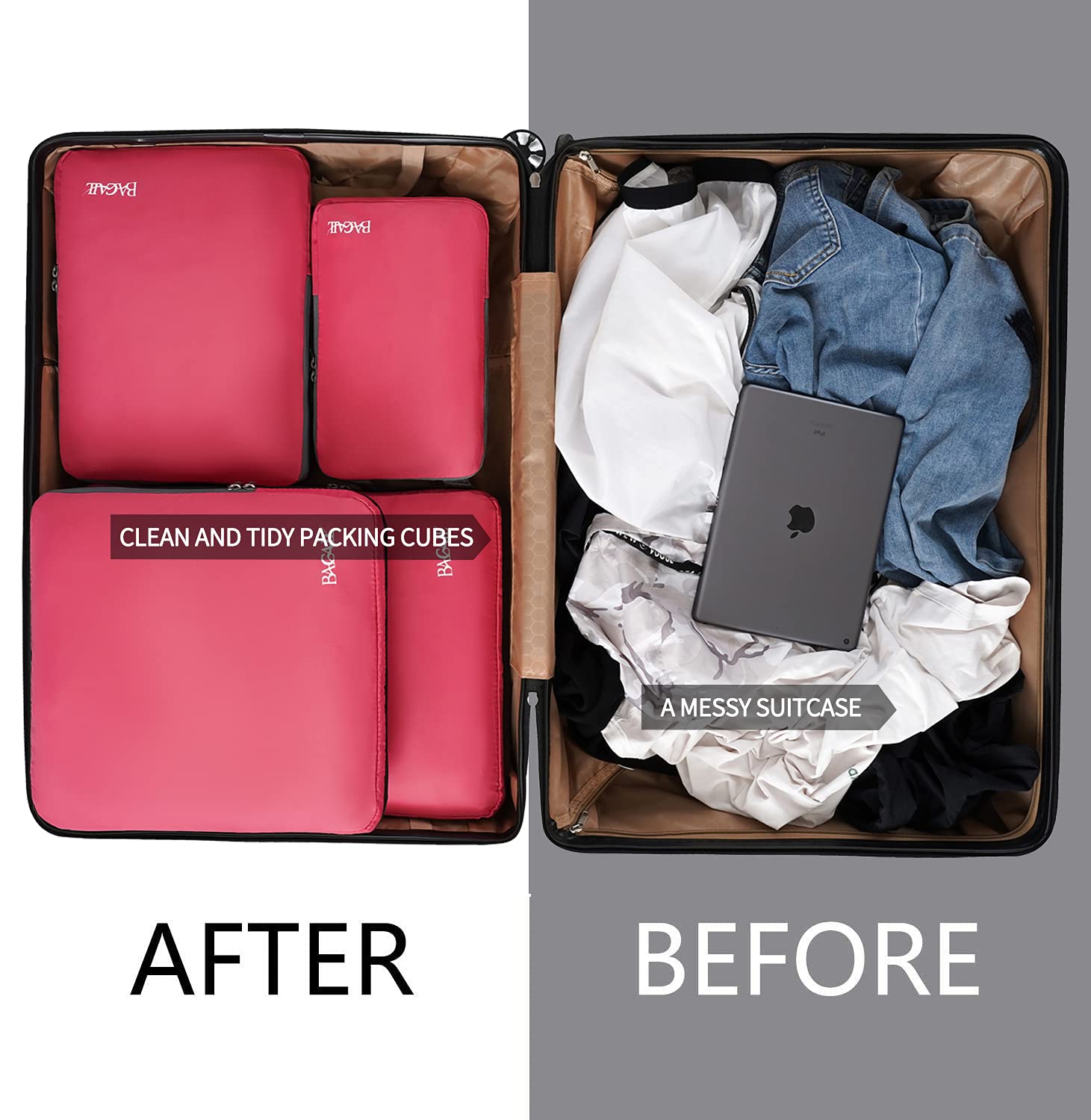 BAGAIL Expandable Travel Compression Cubes Set -  by Handbags Specialist Headquarter | Available at Handbags Specialist Headquarter