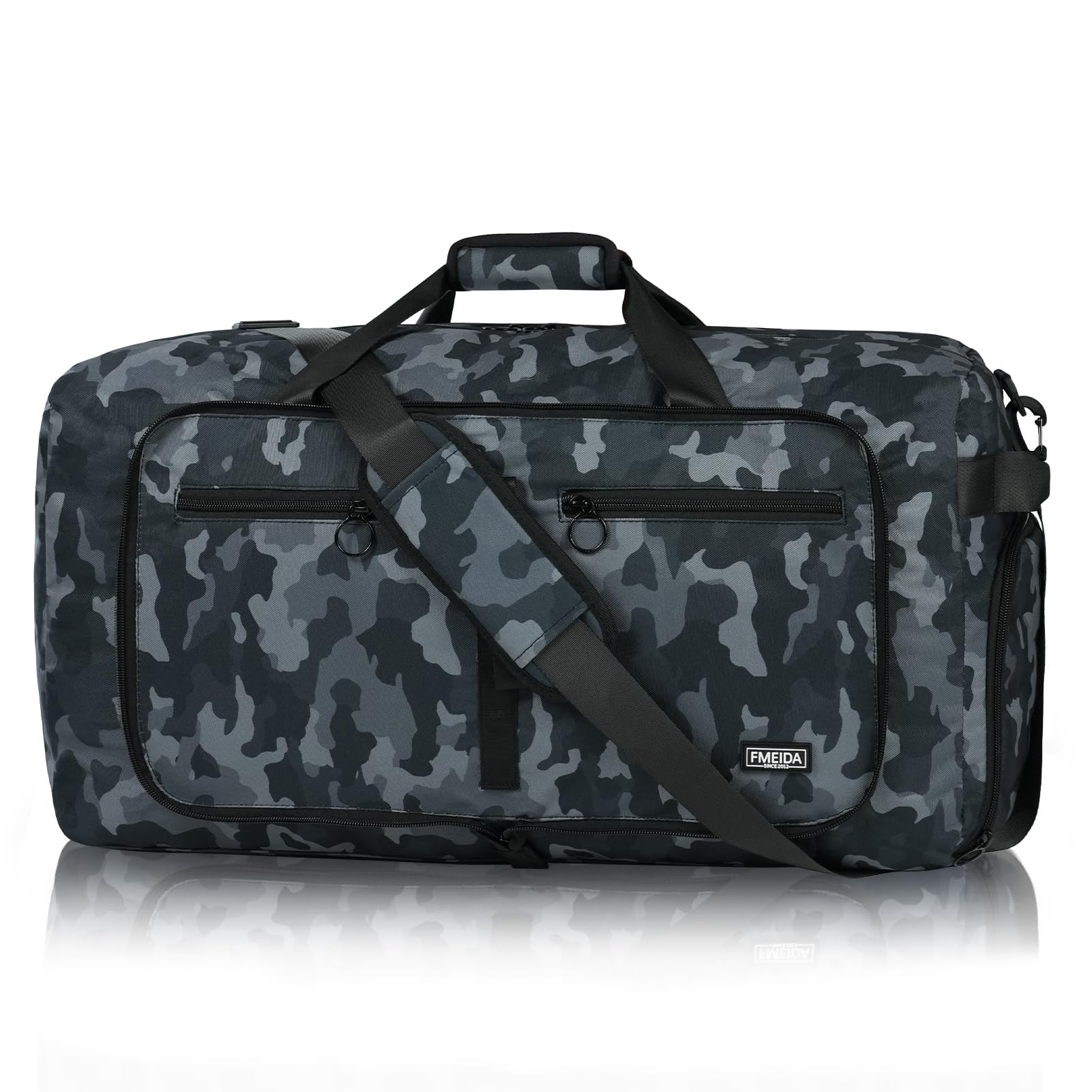 Foldable 65L Duffle Bag with Shoe Compartment