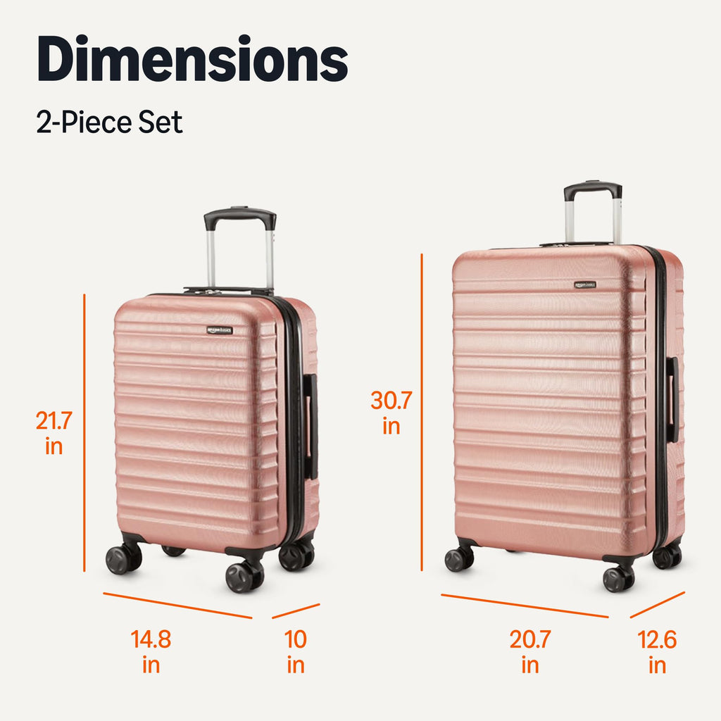 Rose Gold Hardside Carry-On - Luggage Travel Bags by Handbags Specialist Headquarter | Available at Handbags Specialist Headquarter