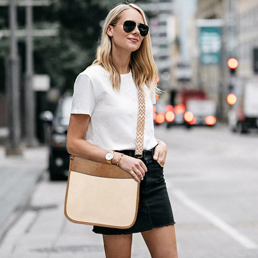 AUYOCO Chic Vegan Leather Crossbody Bag with Strap -  by Handbags Specialist Headquarter | Available at Handbags Specialist Headquarter