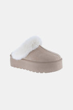 Weeboo Thick Bottom Fur Trim Snow Slippers -  by Trendsi | Available at Handbags Specialist Headquarter