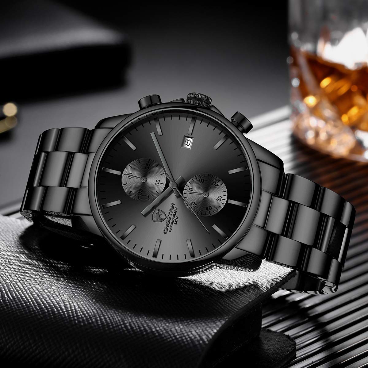 Golden Hour Elite Chrono Steel Men’s Quartz Watch