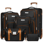 LARVENDER Expandable 5-Piece Spinner Luggage Set -  by Handbags Specialist Headquarter | Available at Handbags Specialist Headquarter