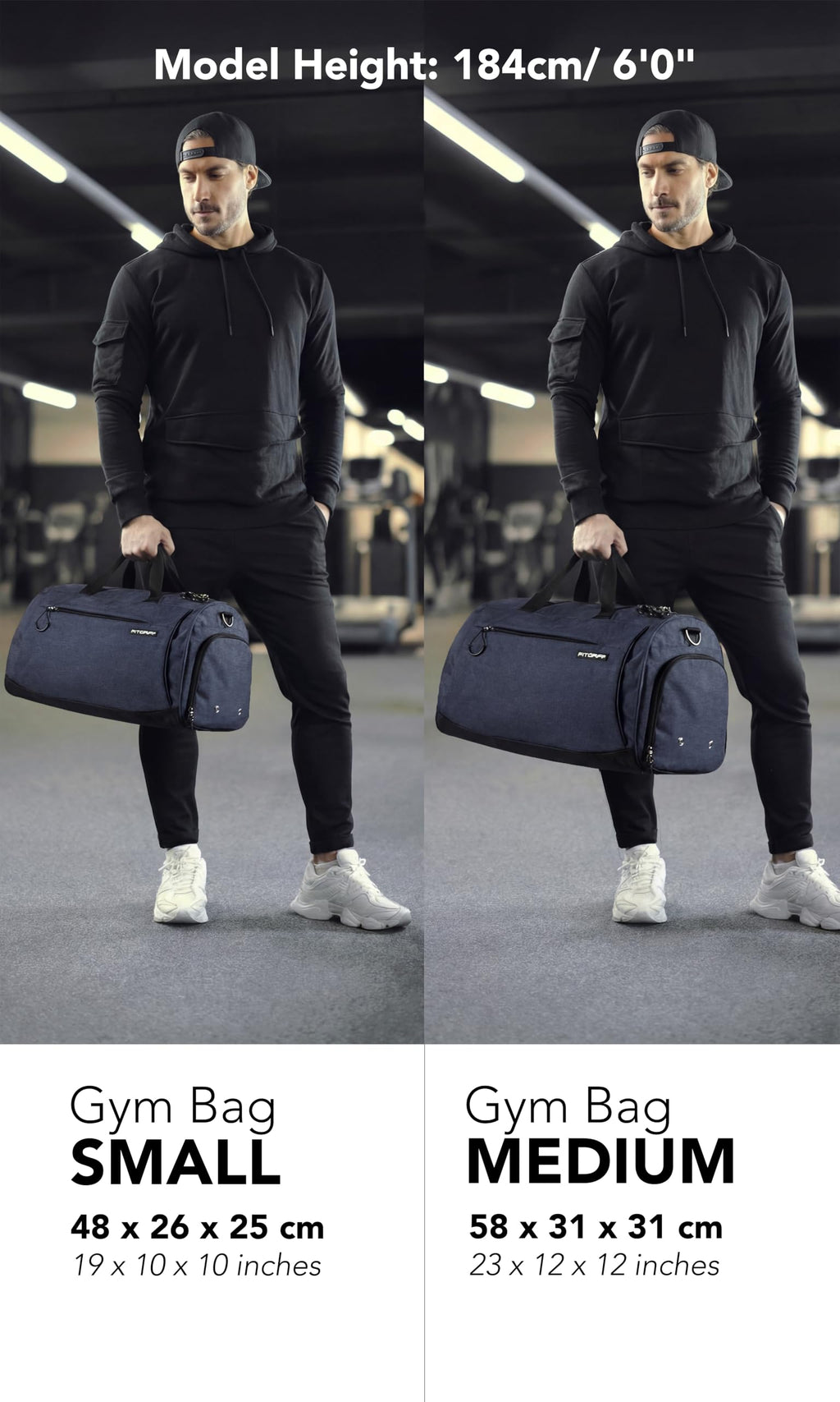Fitgriff® Gym Bag with Shoe & Wet Compartment