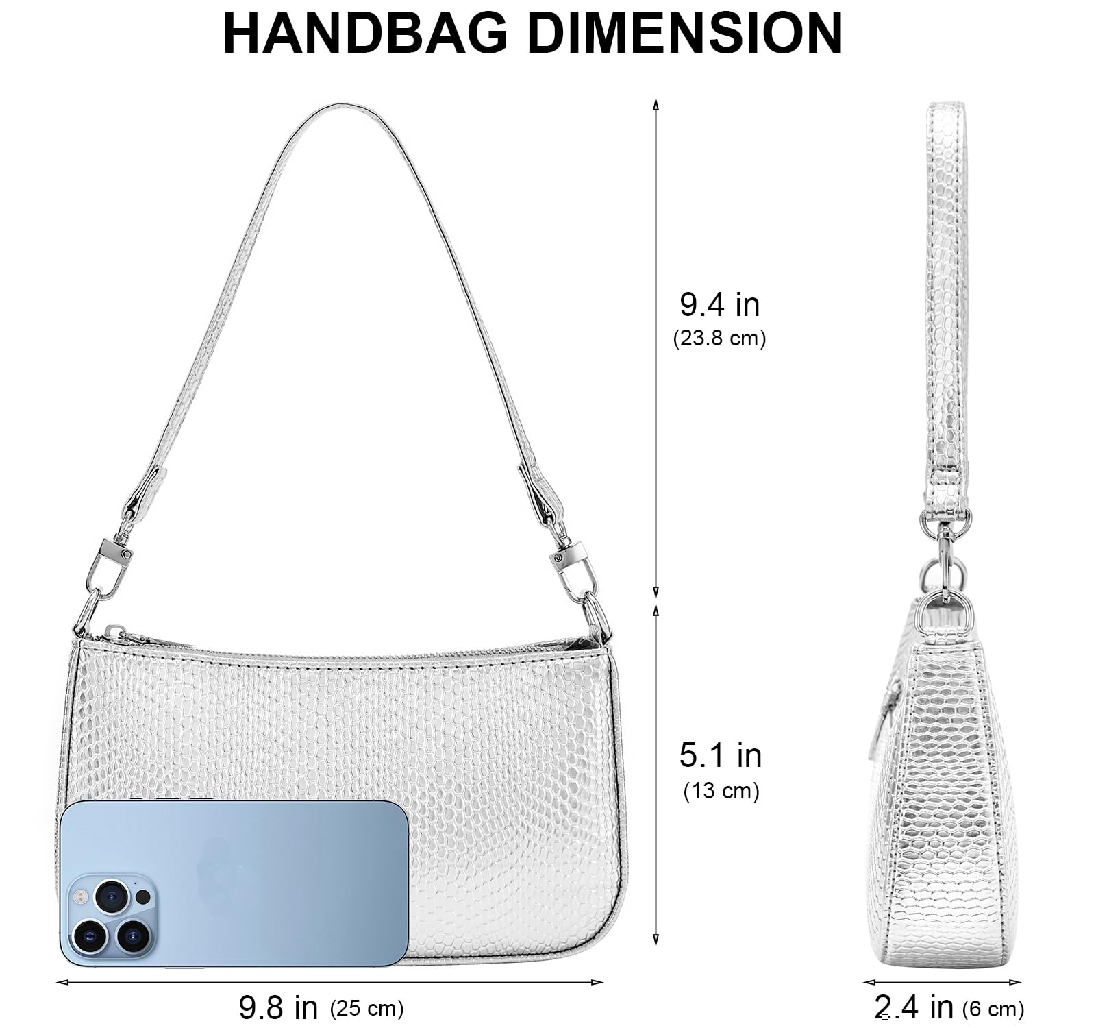 Retro Vegan Leather Shoulder Bag -  by Handbags Specialist Headquarter | Available at Handbags Specialist Headquarter