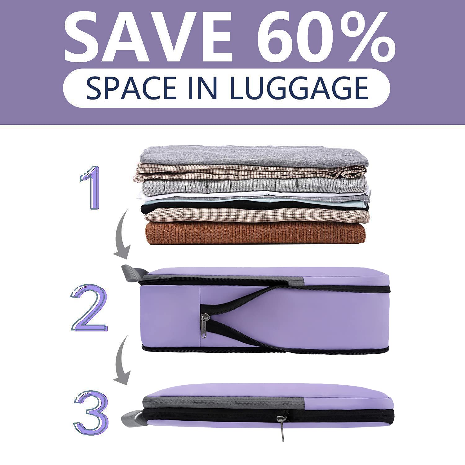 BAGAIL Expandable Travel Compression Cubes Set -  by Handbags Specialist Headquarter | Available at Handbags Specialist Headquarter