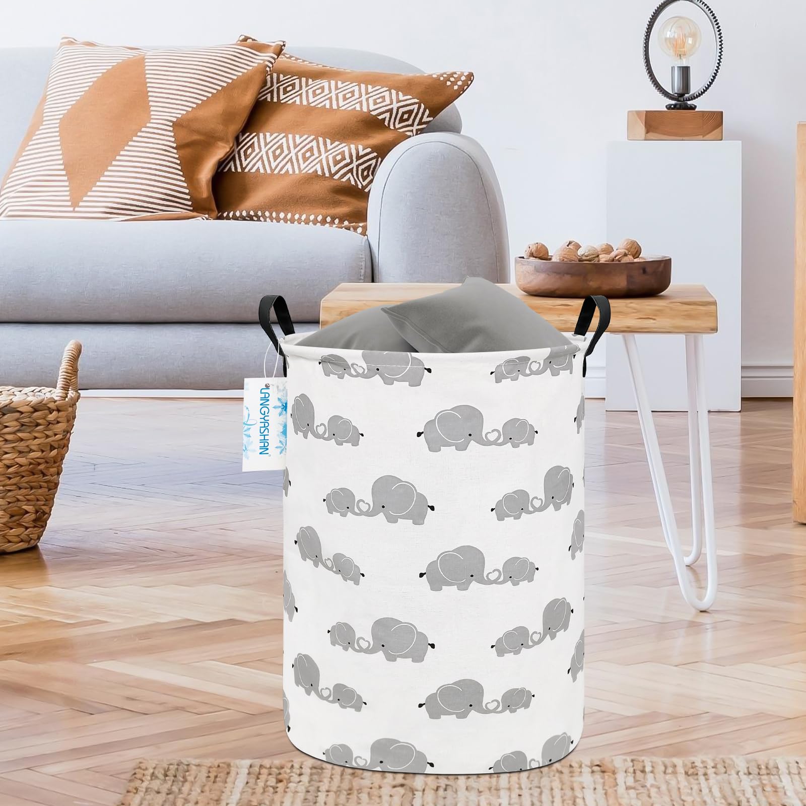 Collapsible Canvas Hamper by LANGYASHAN - Laundry Baskets by Handbags Specialist Headquarter | Available at Handbags Specialist Headquarter