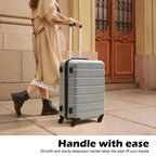 Coolife 3-Piece Hardshell Luggage Set - Navy