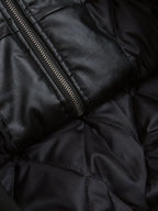 Men's Faux Fur Hooded Contrast Bomber Jacket - Men's jackets by Trendsi | Available at Handbags Specialist Headquarter