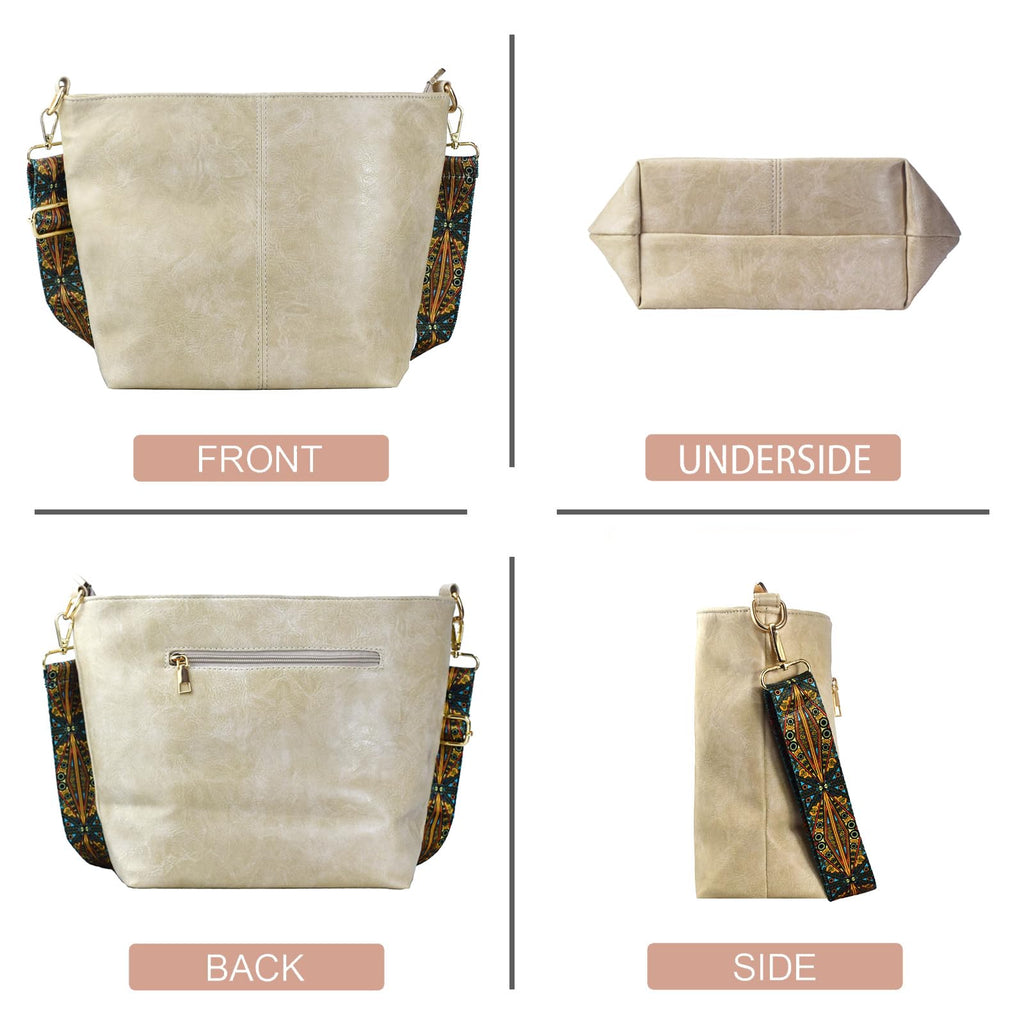 ChicHobo Vegan Leather Crossbody Bag with Strap -  by Handbags Specialist Headquarter | Available at Handbags Specialist Headquarter