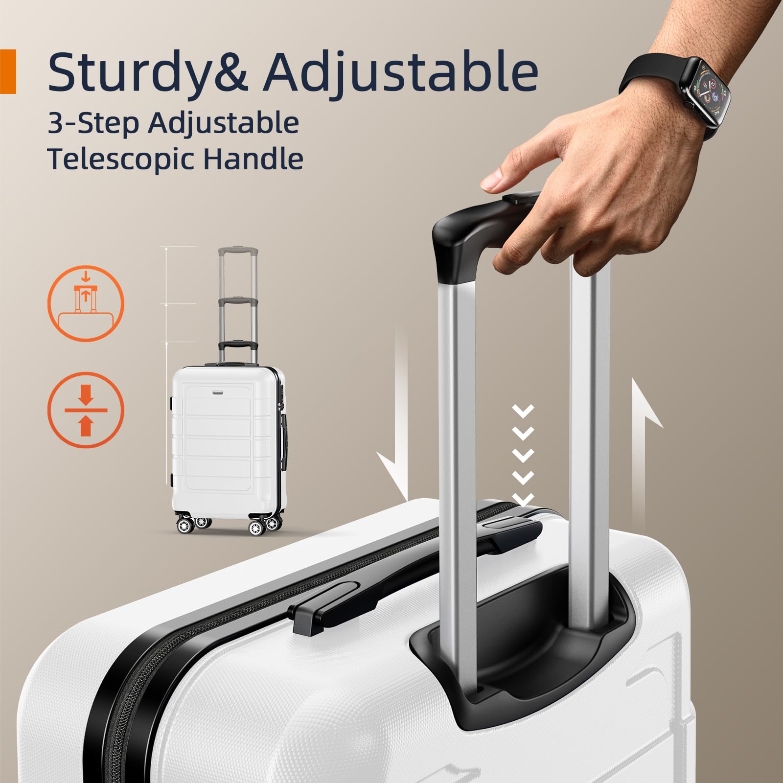 Expandable ShowKoo Suitcase - Durable & TSA Lock - Luggage Travel Bags by Handbags Specialist Headquarter | Available at Handbags Specialist Headquarter