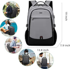 DUSLANG Travel Laptop Backpack with USB Port - Black - Backpack Bags by Handbags Specialist Headquarter | Available at Handbags Specialist Headquarter