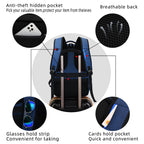 DUSLANG Travel Laptop Backpack with USB Port - Black - Backpack Bags by Handbags Specialist Headquarter | Available at Handbags Specialist Headquarter