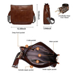 AUYOCO Chic Vegan Leather Crossbody Bag with Strap -  by Handbags Specialist Headquarter | Available at Handbags Specialist Headquarter