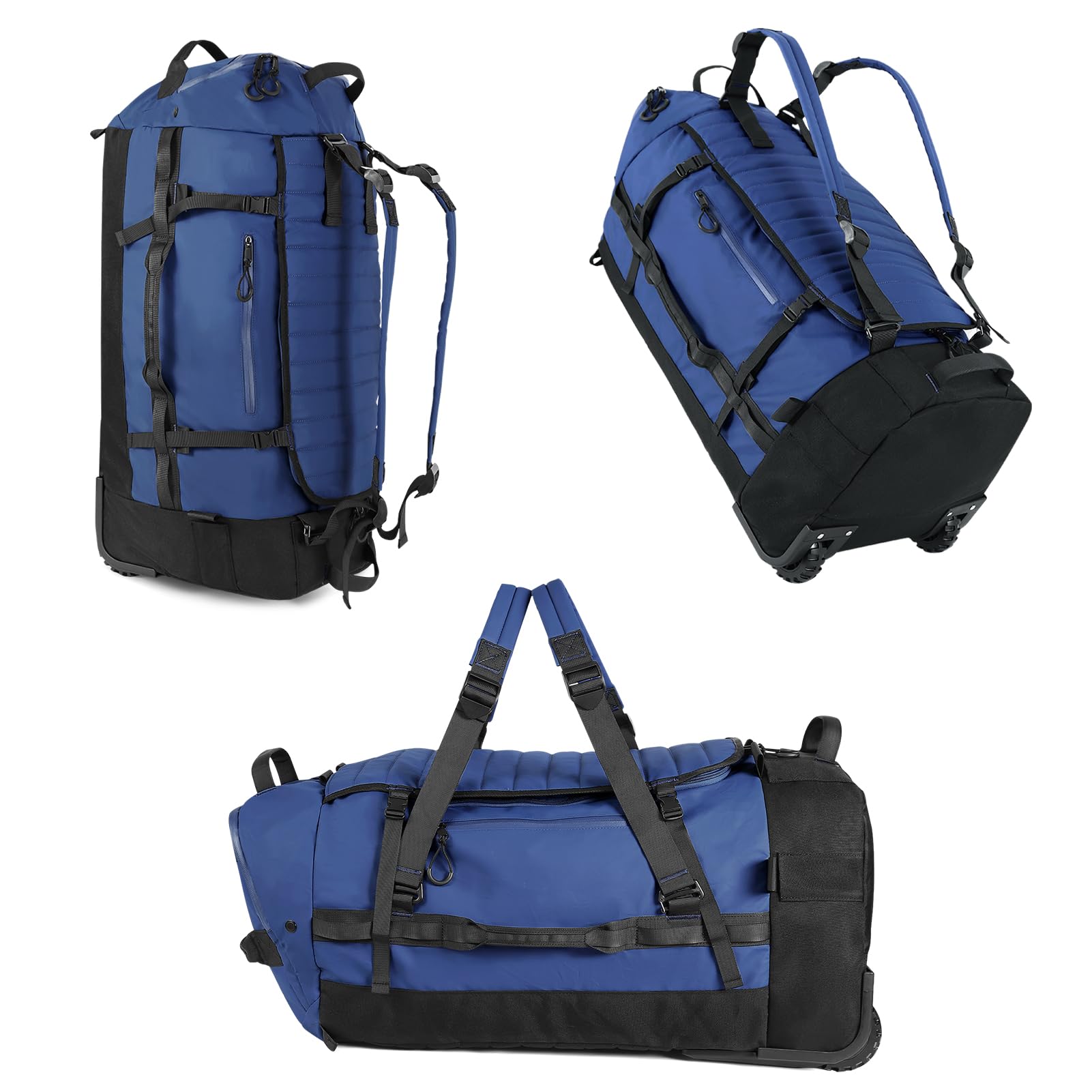 AquaRoll 29 Quilted Wheeled Duffle Backpack -  by Handbags Specialist Headquarter | Available at Handbags Specialist Headquarter