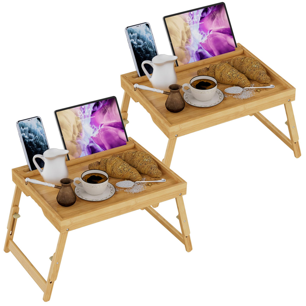 Artmeer Bamboo Foldable Bed & Laptop Tray - 2 Pack - Decor by Handbags Specialist Headquarter | Available at Handbags Specialist Headquarter