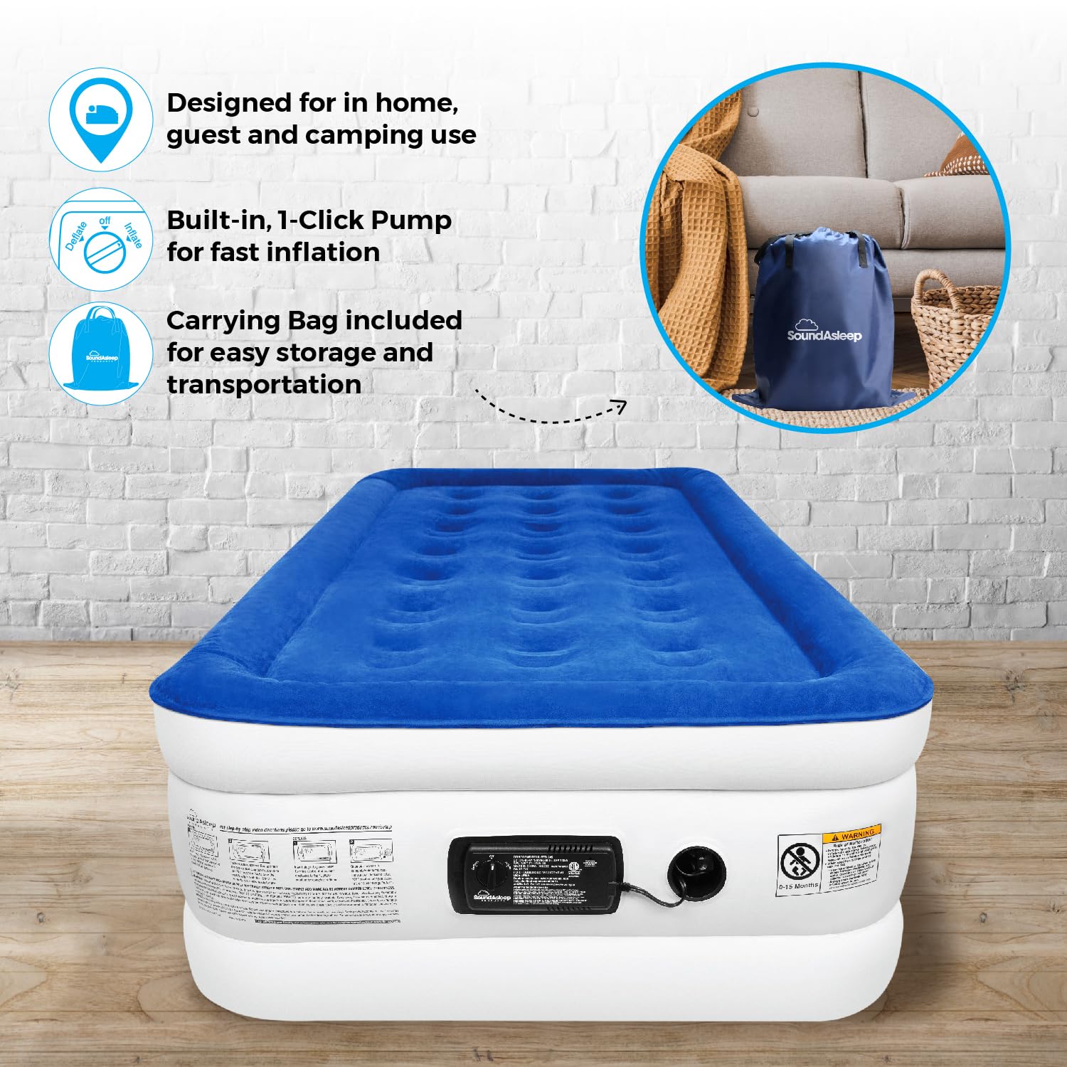 DreamNest Luxe Air Mattress with ComfortCoil Tech - Appliances by Handbags Specialist Headquarter | Available at Handbags Specialist Headquarter