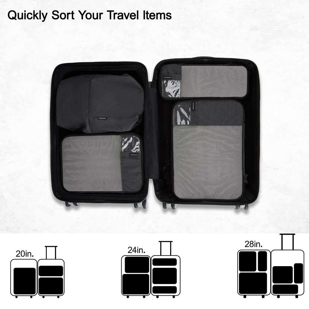 PackPro 6 Set Compression Cubes for Travel - Luggage Travel Bags by Handbags Specialist Headquarter | Available at Handbags Specialist Headquarter