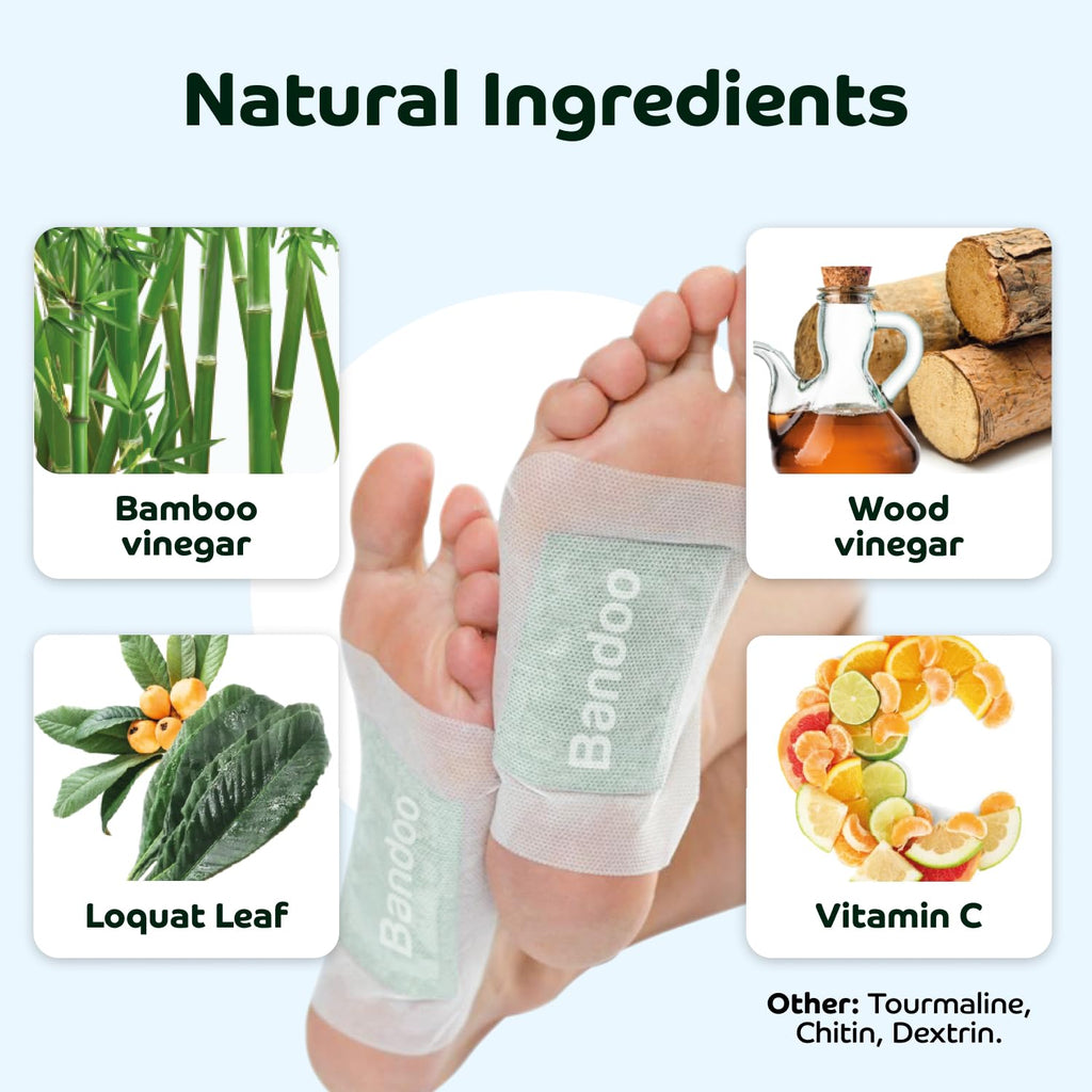 Bamboo Bliss Deep Cleansing Foot Pads - 10 Pack - Health Care by Handbags Specialist Headquarter | Available at Handbags Specialist Headquarter